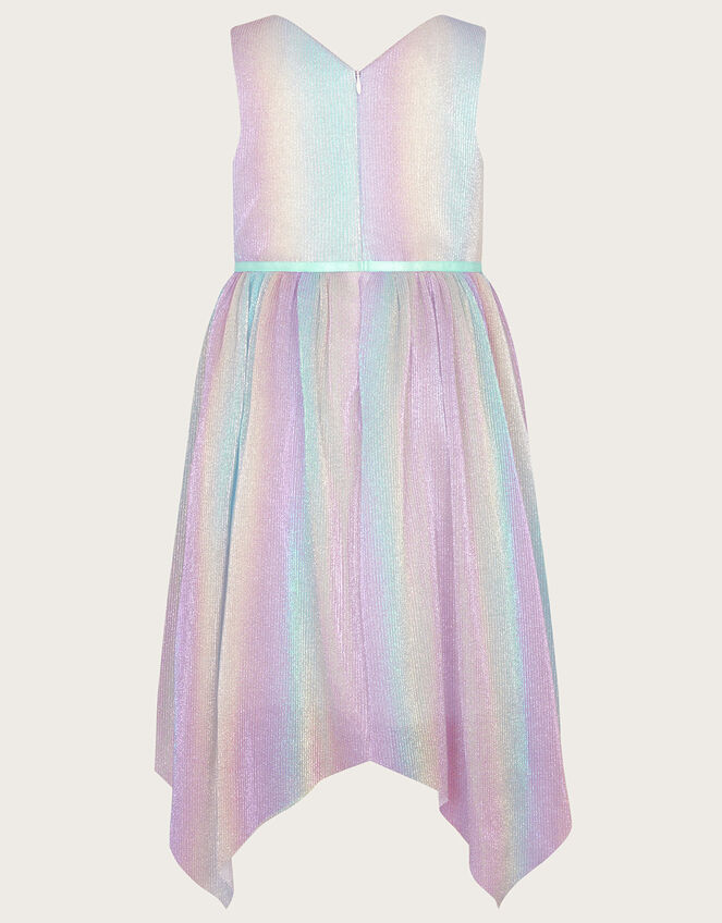 Rainbow Plisse Wrap Dress, Multi (MULTI), large