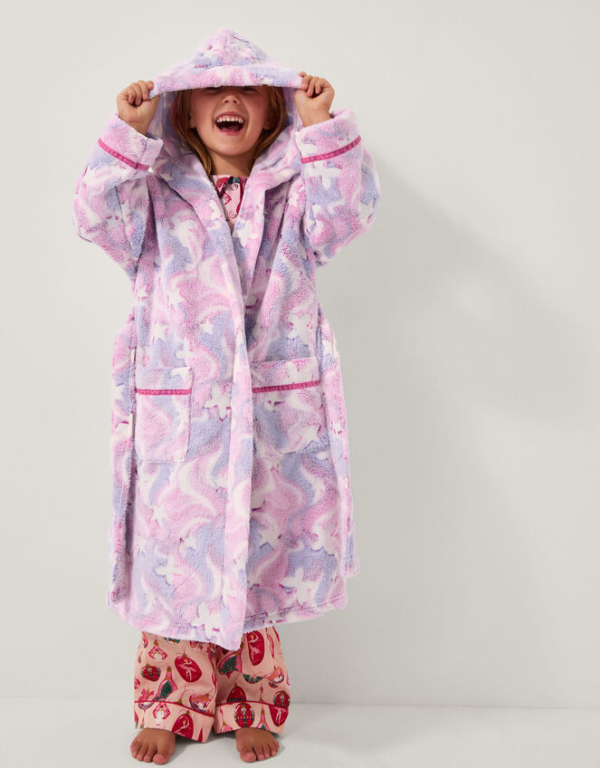 Glow in the Dark Unicorn Dressing Gown, Pink (PINK), large