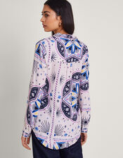 Elsie Print Shirt, Blue (BLUE), large