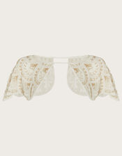 Embellished Bridal Shoulder Cape, Ivory (IVORY), large