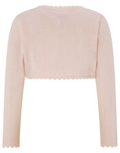 Niamh Sparkle Knitted Cardigan with Crystal Button, Pink (PINK), large