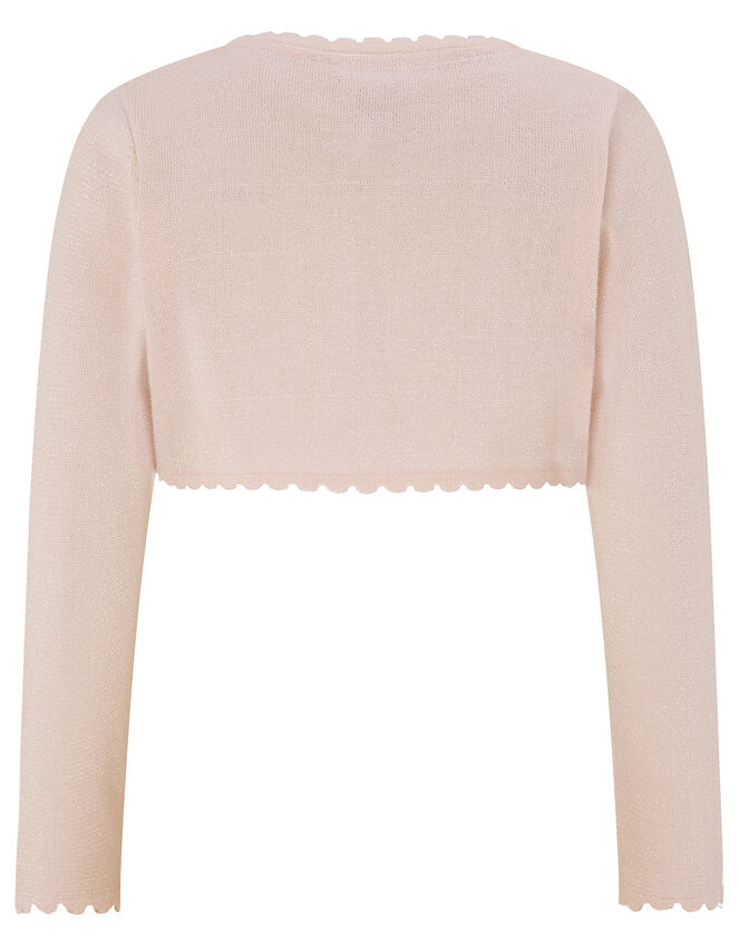 Niamh Sparkle Knitted Cardigan with Crystal Button, Pink (PINK), large