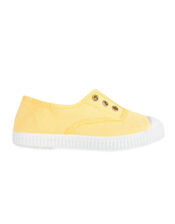 Hampton Canvas Plum Plimsolls, Yellow (LEMON), large