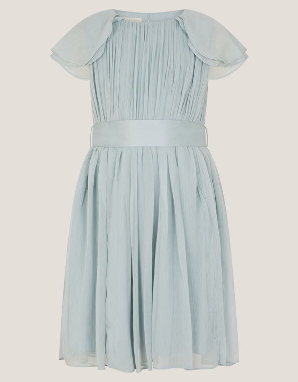 Ava Cape Sleeve Chiffon Bridesmaid Dress, Green (SAGE), large