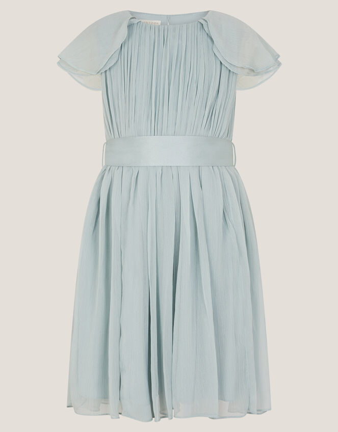 Ava Cape Sleeve Chiffon Bridesmaid Dress, Green (SAGE), large