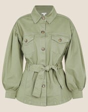 Aisha Cargo Military Jacket Green