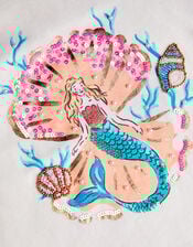 Mermaid Beaded T-Shirt, Ivory (IVORY), large