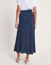 Shiloh Spot Bias Skirt, Blue (NAVY), large