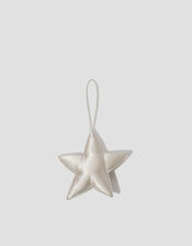 Embellished Star Christmas Tree Decoration, Silver (SILVER), large