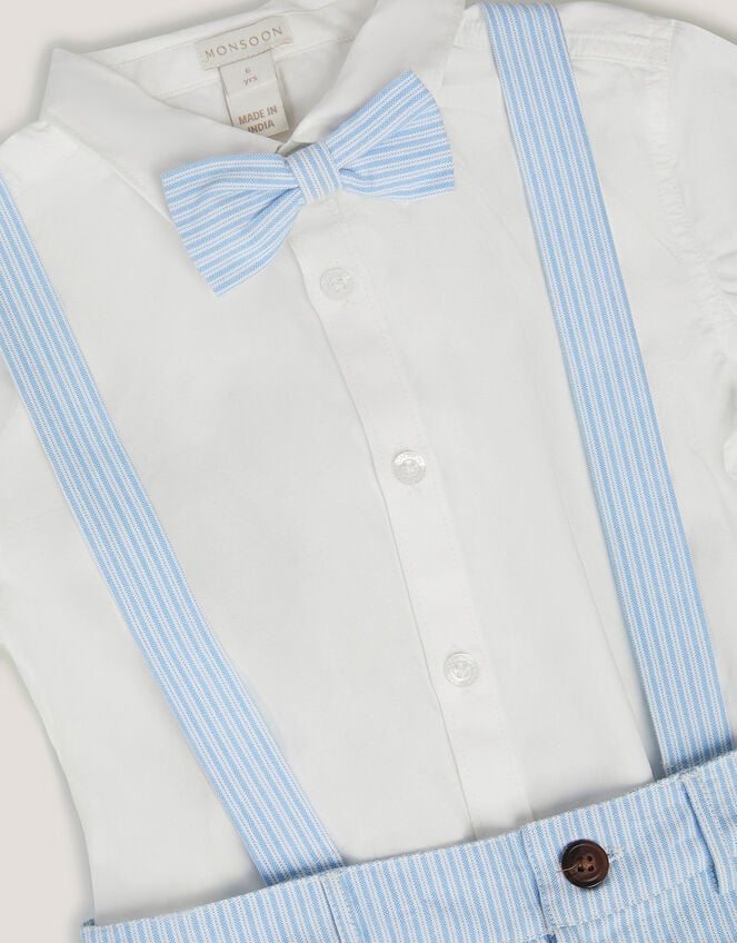 Theo 3-Piece Stripe Short Suit with Braces, Blue (BLUE), large