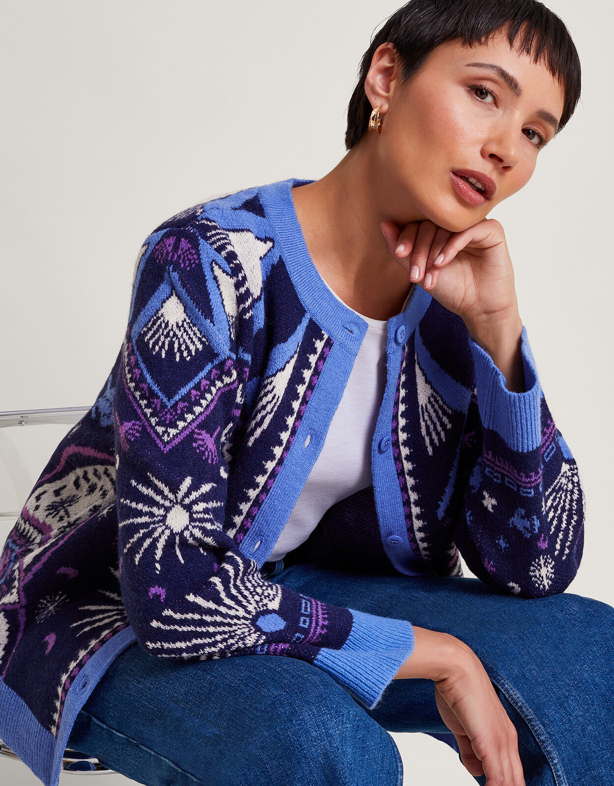 Cardigan print best sale