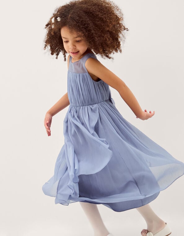 Imogen Sleeveless Chiffon Party Dress, Blue (PALE BLUE), large