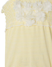 Baby Seersucker Flower Swimsuit , Yellow (YELLOW), large