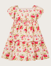 Baby Rosanna Jacquard Floral Dress, Ivory (IVORY), large