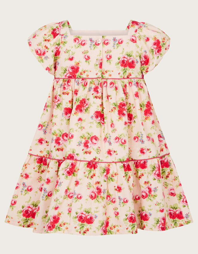 Baby Rosanna Jacquard Floral Dress, Ivory (IVORY), large
