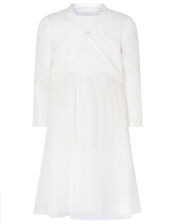 Lace Dress and Cover-Up Bridal Set, Ivory (IVORY), large