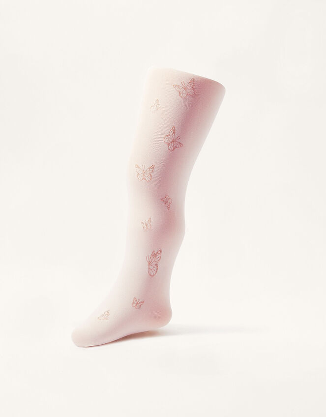 Baby Butterfly Glitter Tights, Pink (PINK), large