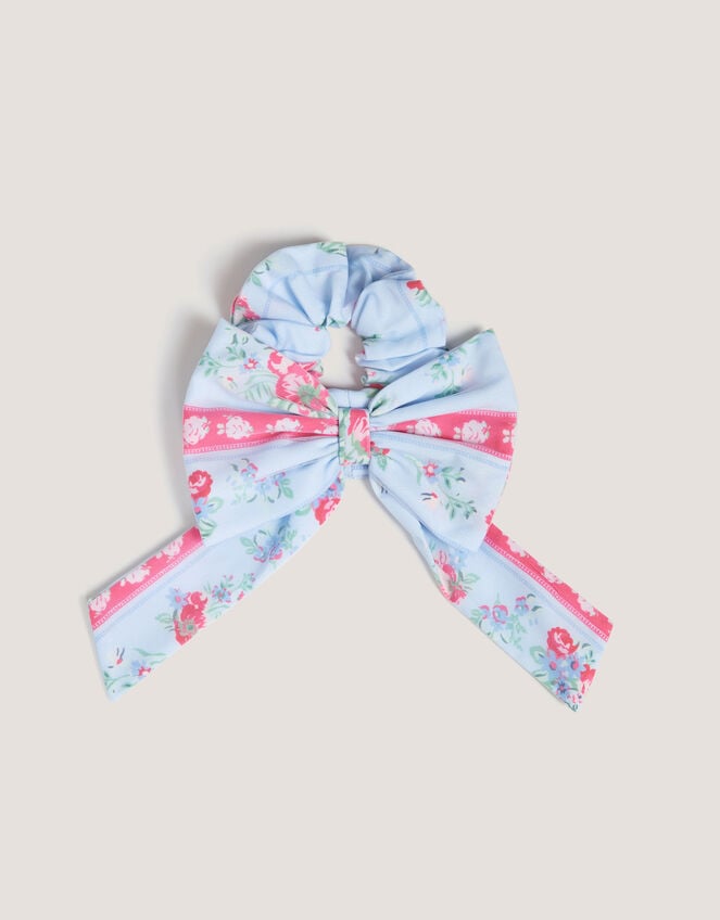 Mon Cheri Floral Broderie Dress & Hair Scrunchie, Blue (BLUE), large