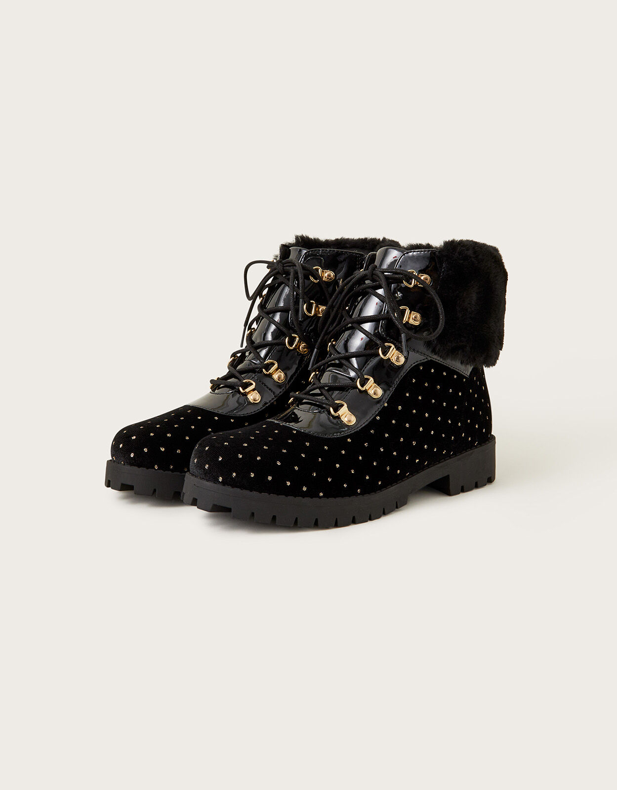 Velvet biker boots top