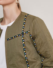 Rita Reversible Jacket, Green (KHAKI), large