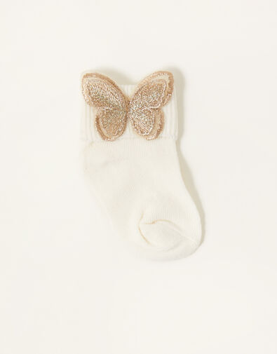 Baby Butterfly Socks Gold, Gold (GOLD), large