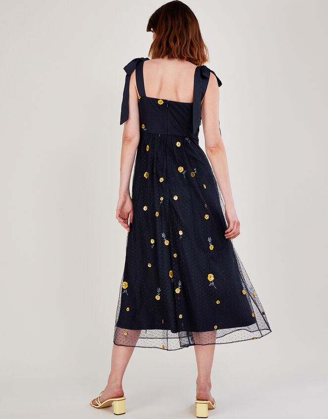 Marisa Embroidered Midi Dress, Blue (NAVY), large