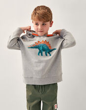 Dinosaur Hoodie, Grey (GREY), large