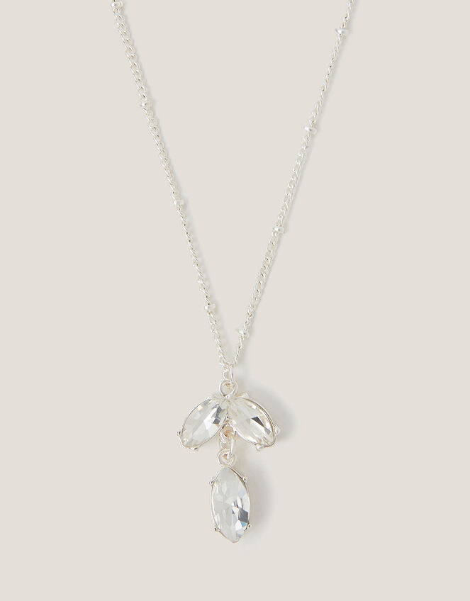 Teardrop Gemstone Pendant Necklace, , large