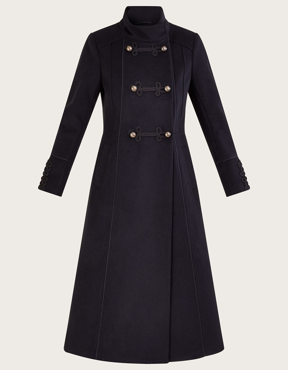 Mya Military Coat Black Women's Coats Monsoon UK.