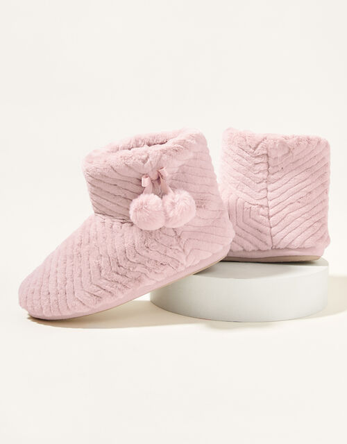 Quilted Slipper Boots, Pink (PINK), large