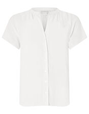 Zinnia Short Sleeve Blouse, Ivory (IVORY), large