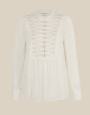 Pippa Military Top, Ivory (IVORY), large