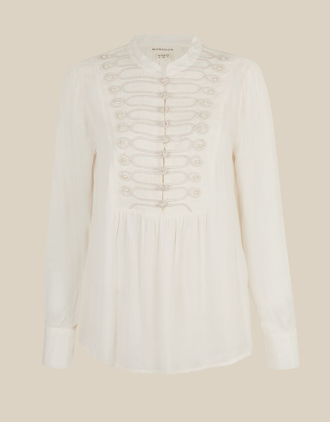 Pippa Military Top, Ivory (IVORY), large