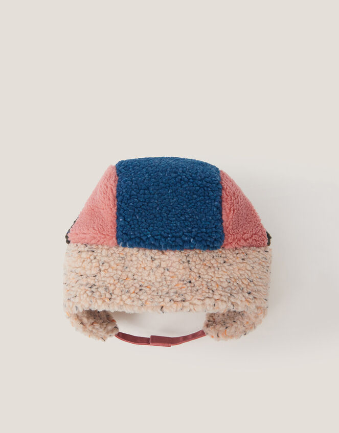 Colourblock Borg Trapper Hat, Multi (MULTI), large