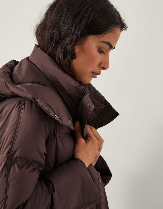 Molly Long Puffer Coat Brown