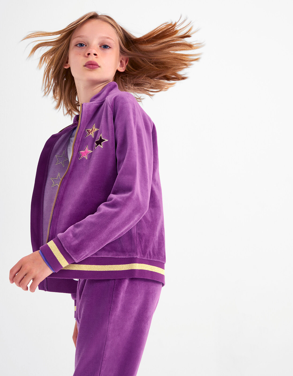 Purple velvet bomber jacket hot sale