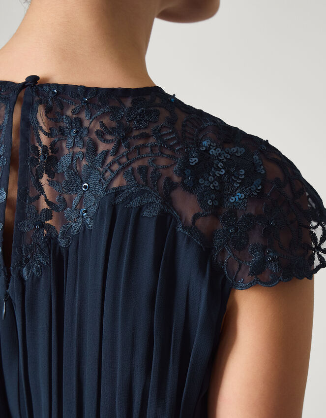 Elodie Lace Chiffon Bridesmaid Dress, Blue (NAVY), large