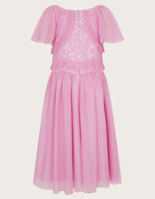 Ruffle Sequin Truth Dress, Purple (LILAC), large