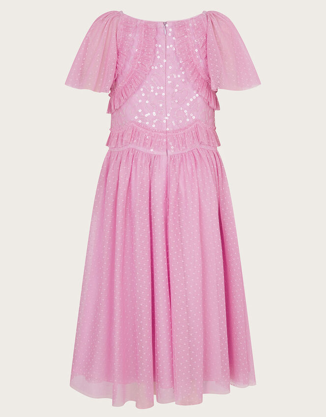 Ruffle Sequin Truth Dress, Purple (LILAC), large