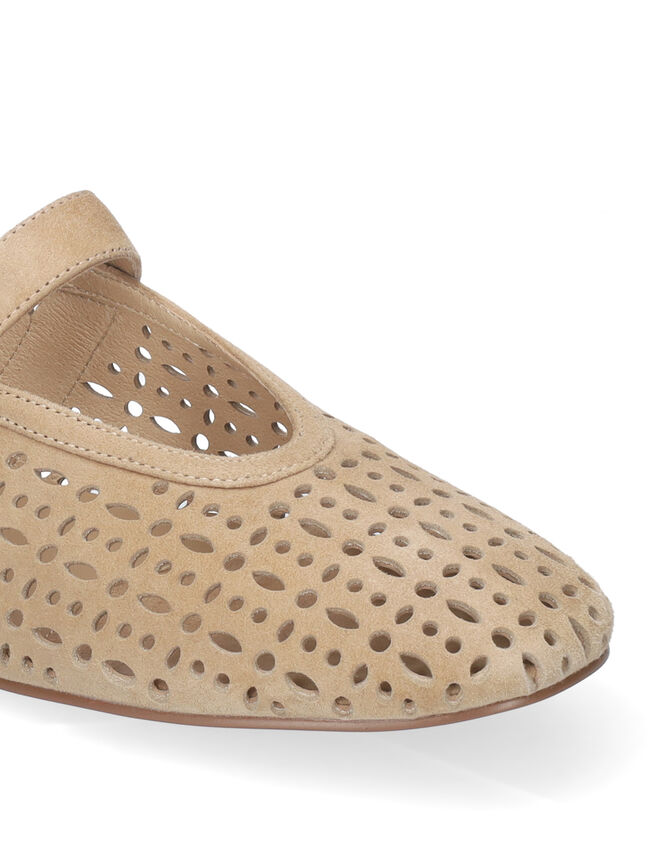 Bibi Lou Maia Suede Mule Flats, Camel (BEIGE), large