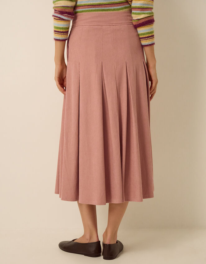 Shiloh Stretch Corduroy Midi Skirt, Pink (PINK), large