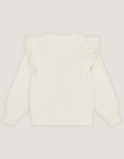 Embellished Penguin Knit Jumper, Ivory (IVORY), large