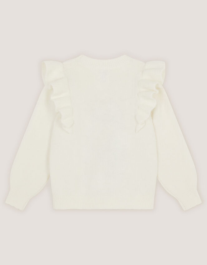 Embellished Penguin Knit Jumper, Ivory (IVORY), large
