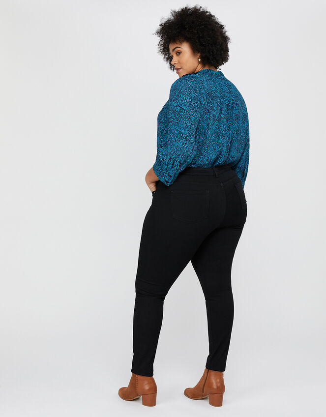 Nadine Regular Length Jeans with Organic Cotton, Black (BLACK), large
