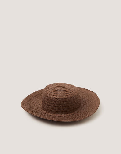Aubrie Wide Brim Straw Hat, , large
