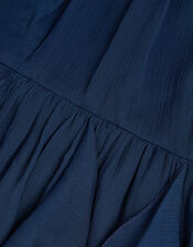 Arizona Halter Ruffle Prom Dress, Blue (NAVY), large