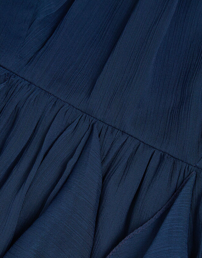 Arizona Halter Ruffle Prom Dress, Blue (NAVY), large