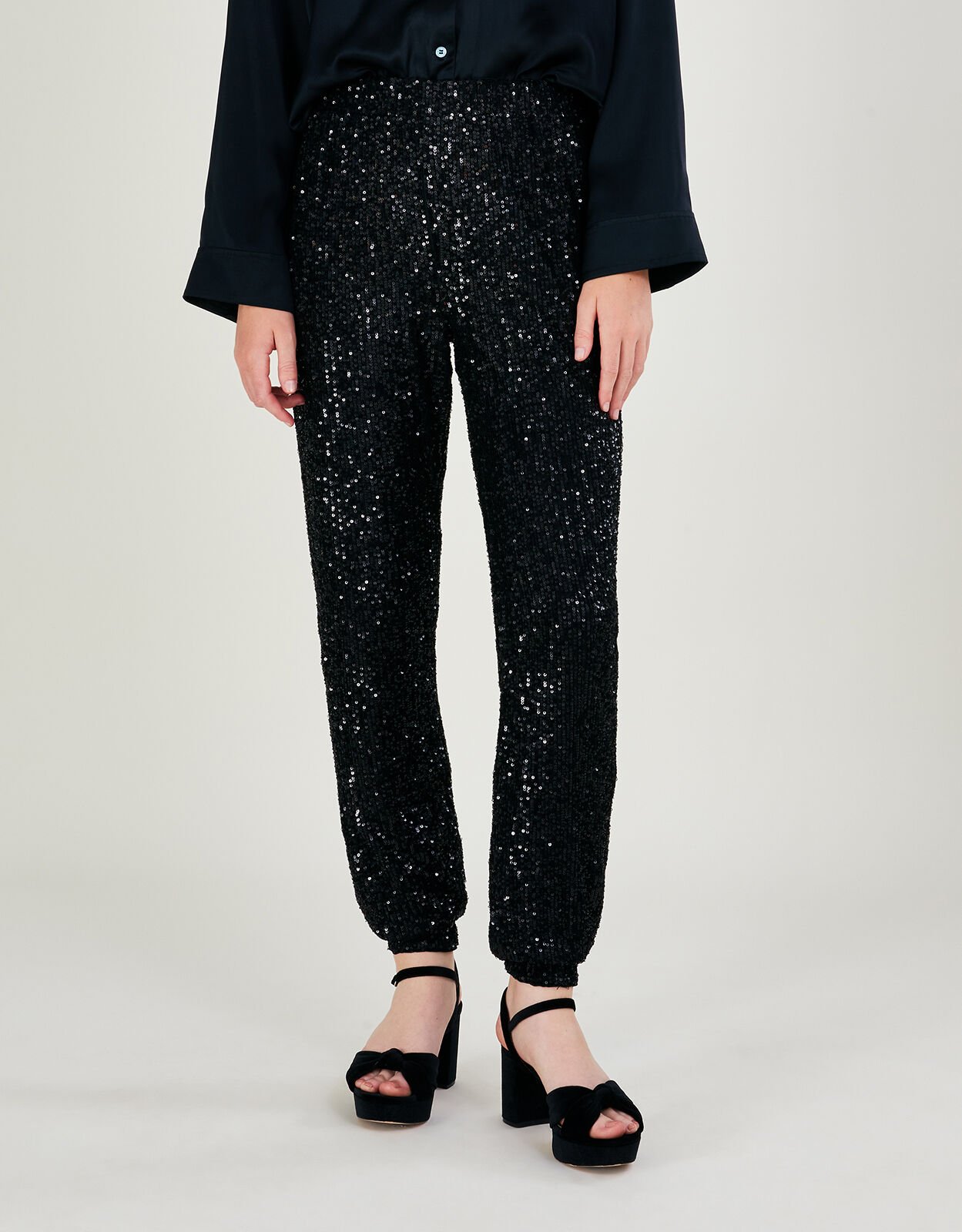 Sonya Sequin Joggers Black