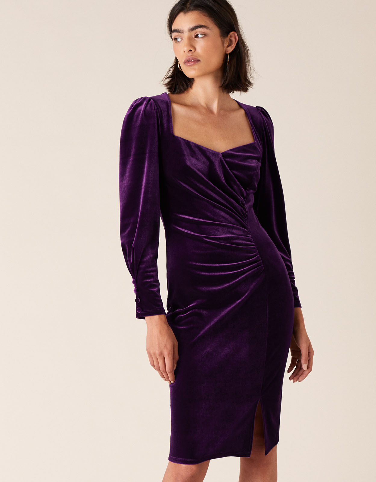 red velvet dress monsoon