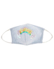 Sequin Rainbow Face Mask, , large